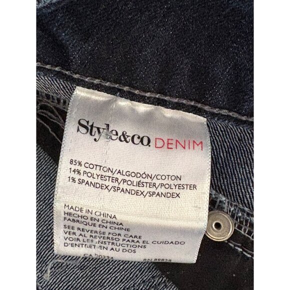 Style&co WOMENS PLUS SIZE DENIM LONG MAXI SKIRT SZ 16 TUMMY CONTROL POCKETS STRE - Picture 10 of 10
